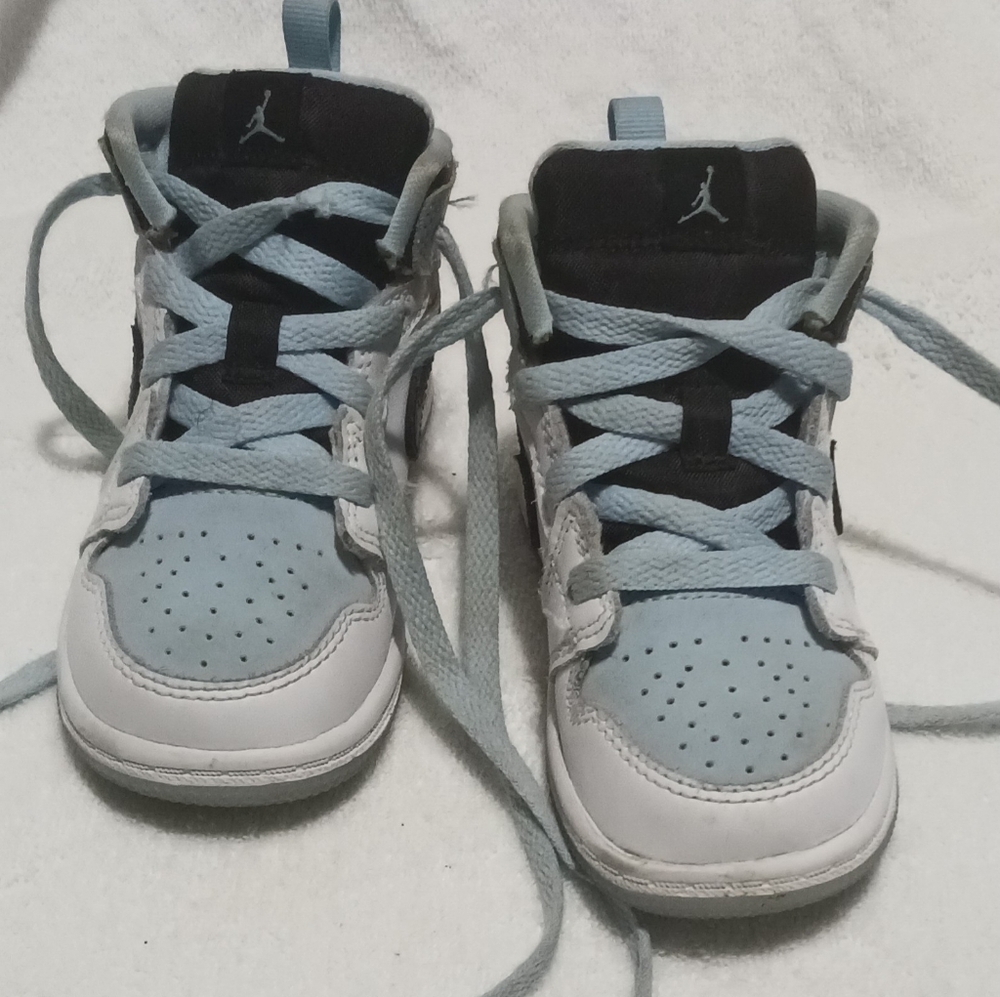 Jordan 1 Mid SE Ice Blue 2023 TD Athletic Casual Sneakers Kids 7c DV1338-104